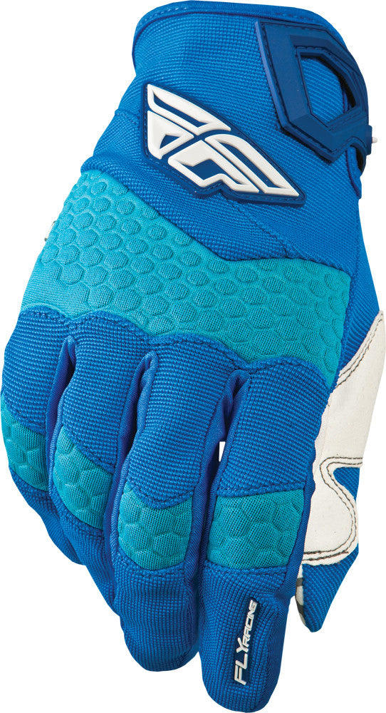 FLY RACING F-16 Gloves Blue/White Sz 4 367-91104