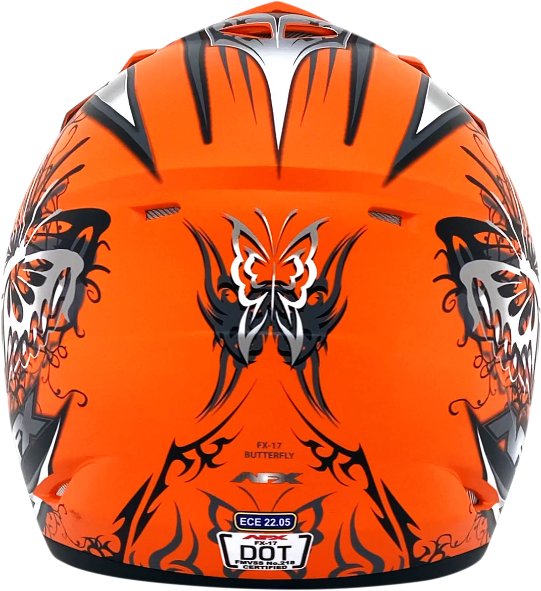 AFX FX-17 Helmet - Butterfly - Matte Orange - XS 0110-7111