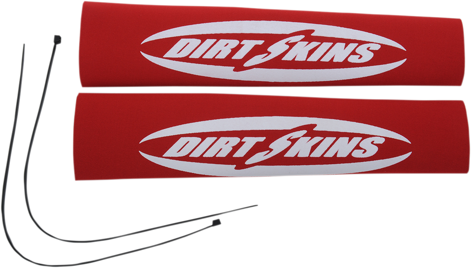 SCHAMPA & DIRT SKINS 12.25" Standard Dirt Skins Fork Covers - 2 mm Neoprene - Red/White DSFRKSEAL15-3