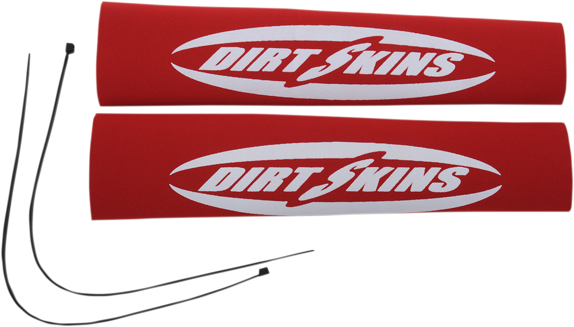 SCHAMPA & DIRT SKINS 12.25" Standard Dirt Skins Fork Covers - 2 mm Neoprene - Red/White DSFRKSEAL15-3