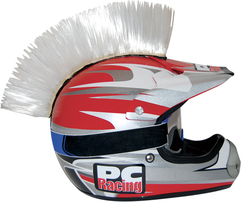 PC RACING Helmet Mohawk - White PCHMWHITE