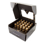 NRG 700 Series M12 X 1.5 Steel Lug Nut w/Dust Cap Cover Set 21 Pc w/Locks & Socket - Chrome Gold LN-LS700CG-21