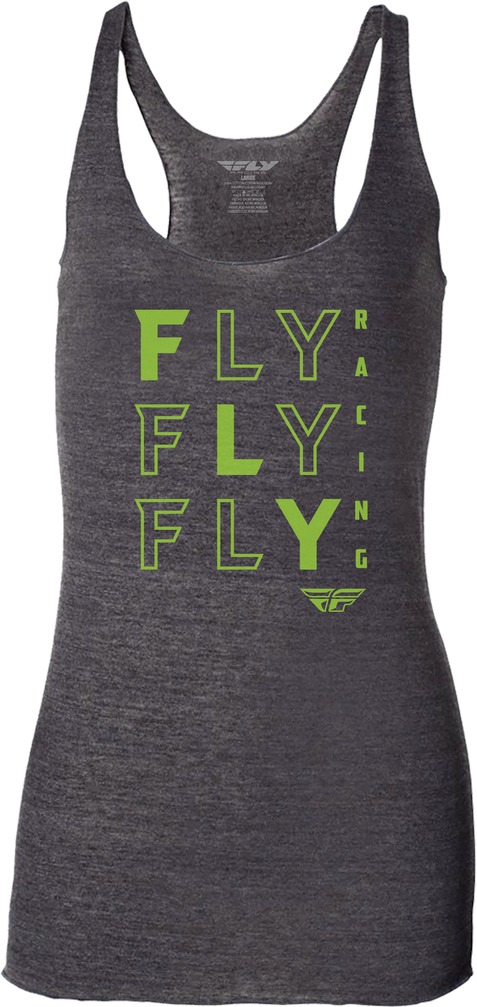 FLY RACING Women's Fly Tic Tac Toe Tank Black 2x 356-61602X