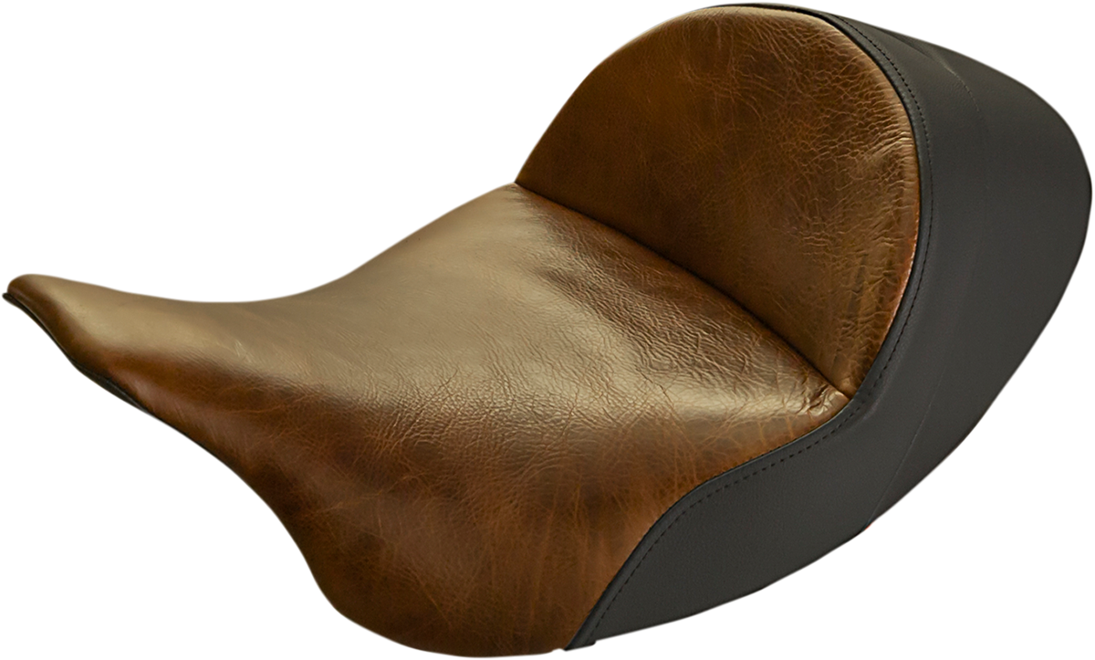 SADDLEMEN Seat - Lariat Solo - Low - Distressed Brown - FL '08-'23 808-07B-0041L