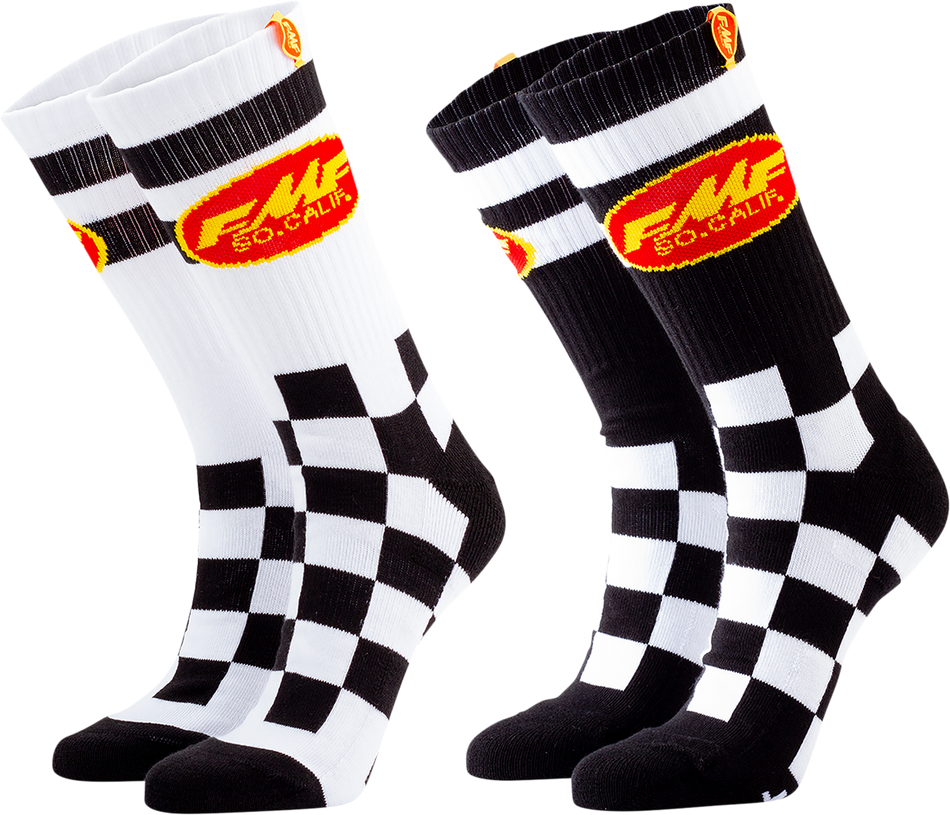 FMF Checker Socks - 2 pack - One Size HO20194902AST 3431-0685