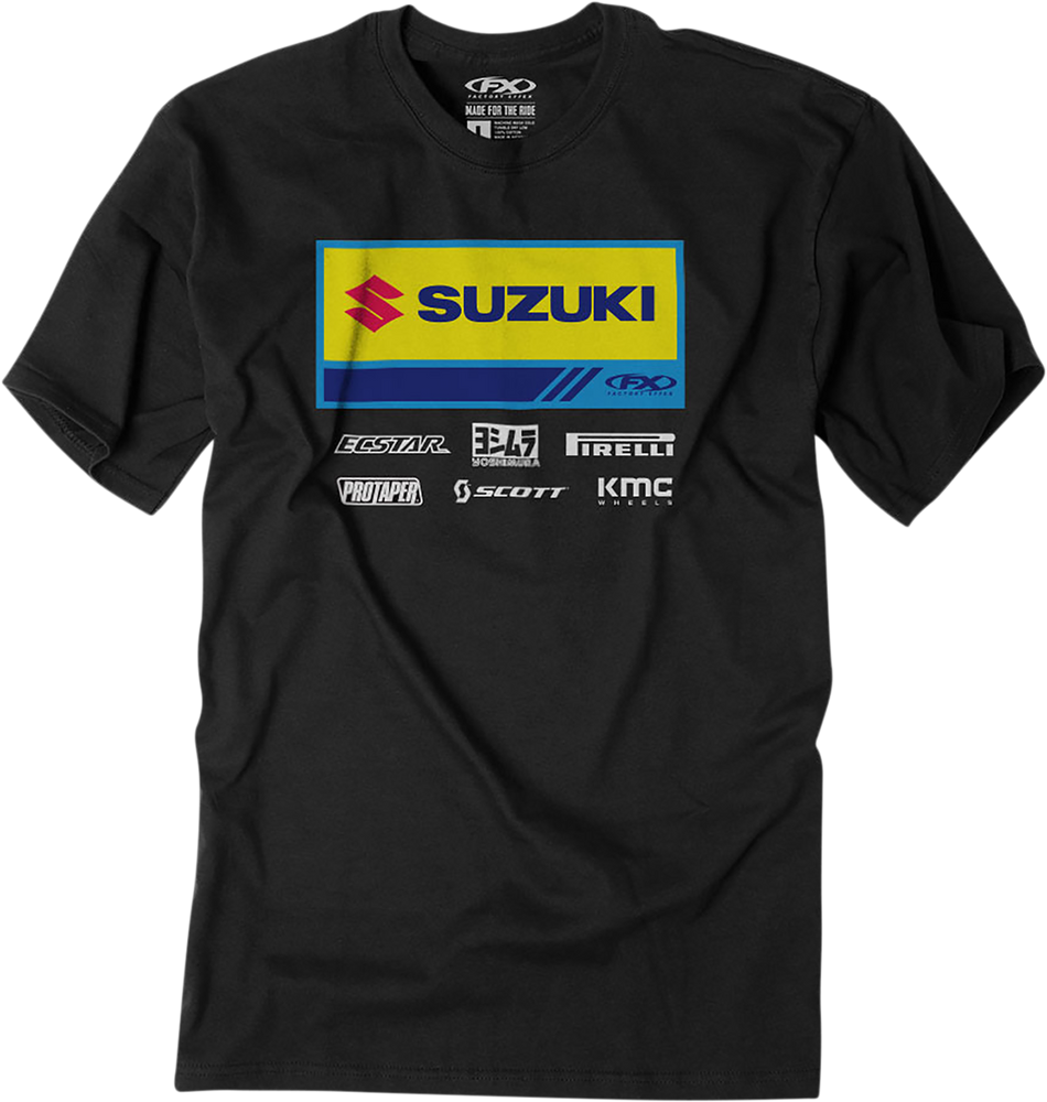 FACTORY EFFEX Suzuki 21 Racewear T-Shirt - Black - Large 24-87424
