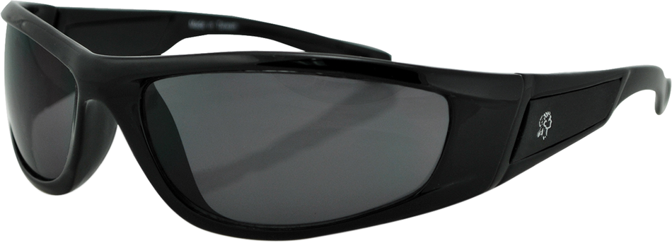 ZAN HEADGEAR Iowa Sunglasses - Shiny Black - Smoke EZIA01