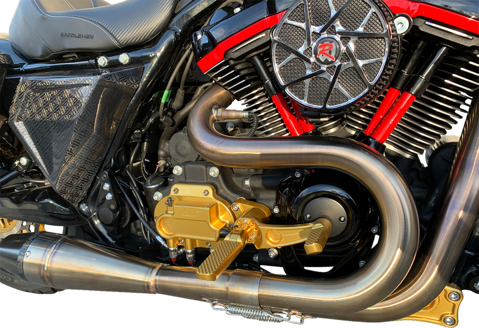 HAWG HALTERS Mid Controls - Gold - Knurled Pegs - FLH '16-'20 MCK-FH16GS-FK