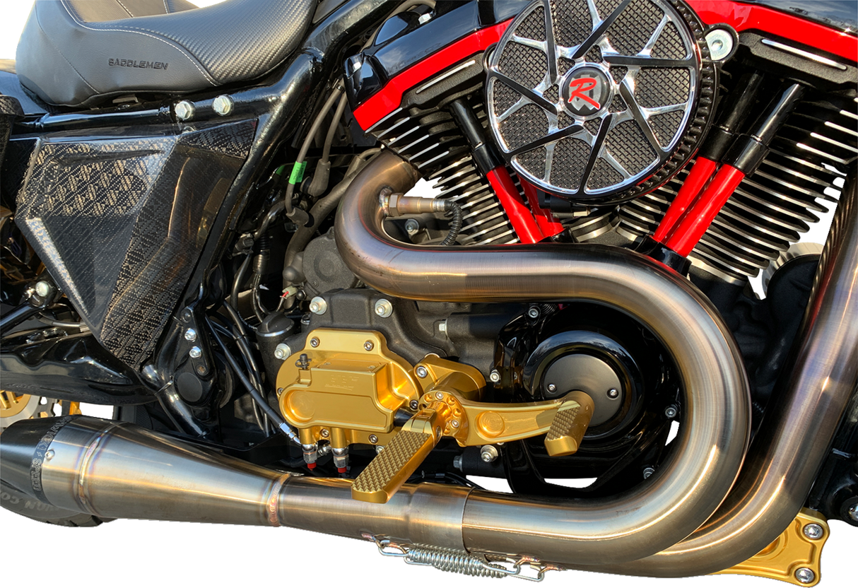 HAWG HALTERS Mid Controls - Gold - Knurled Pegs - FLH '16-'20 MCK-FH16GS-FK