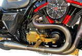 HAWG HALTERS Mid Controls - Gold - Knurled Pegs - FLH '16-'20 MCK-FH16GS-FK