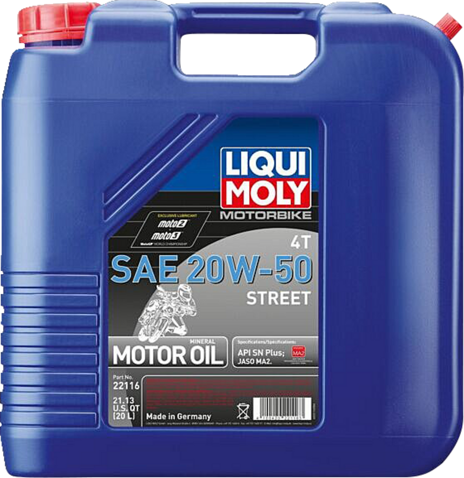 LIQUI MOLY Street 4T Oil - 20W-50 - 20L 22116