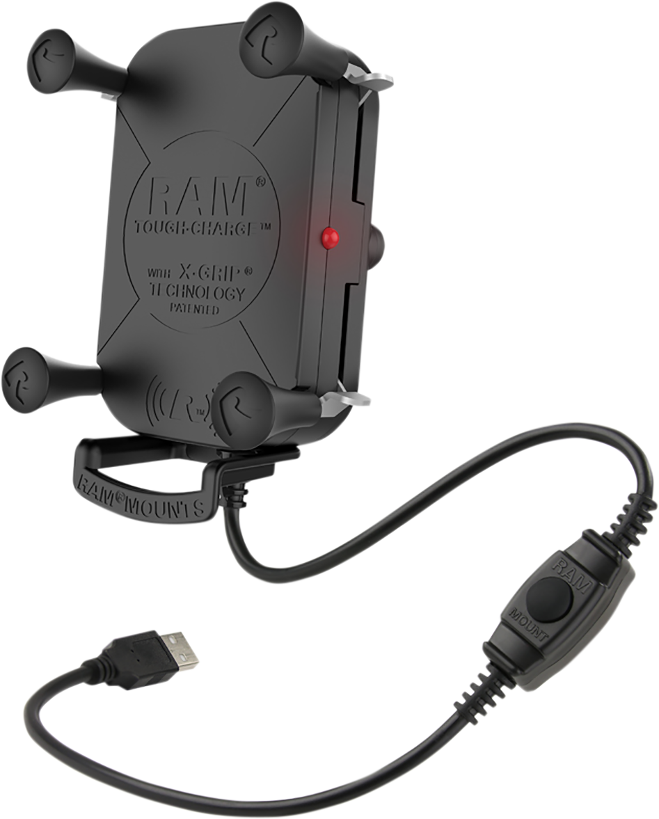 RAM MOUNTS Device Holder - Tough-Charge - Charging - Wireless - Waterproof - X-Grip Tech RAM-HOL-UN12WB