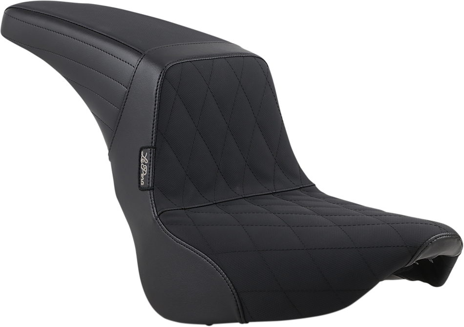 LE PERA Kickflip Seat - Diamond w/ Gripp Tape - Black - Softail '18-'21 LYX-590DMGP