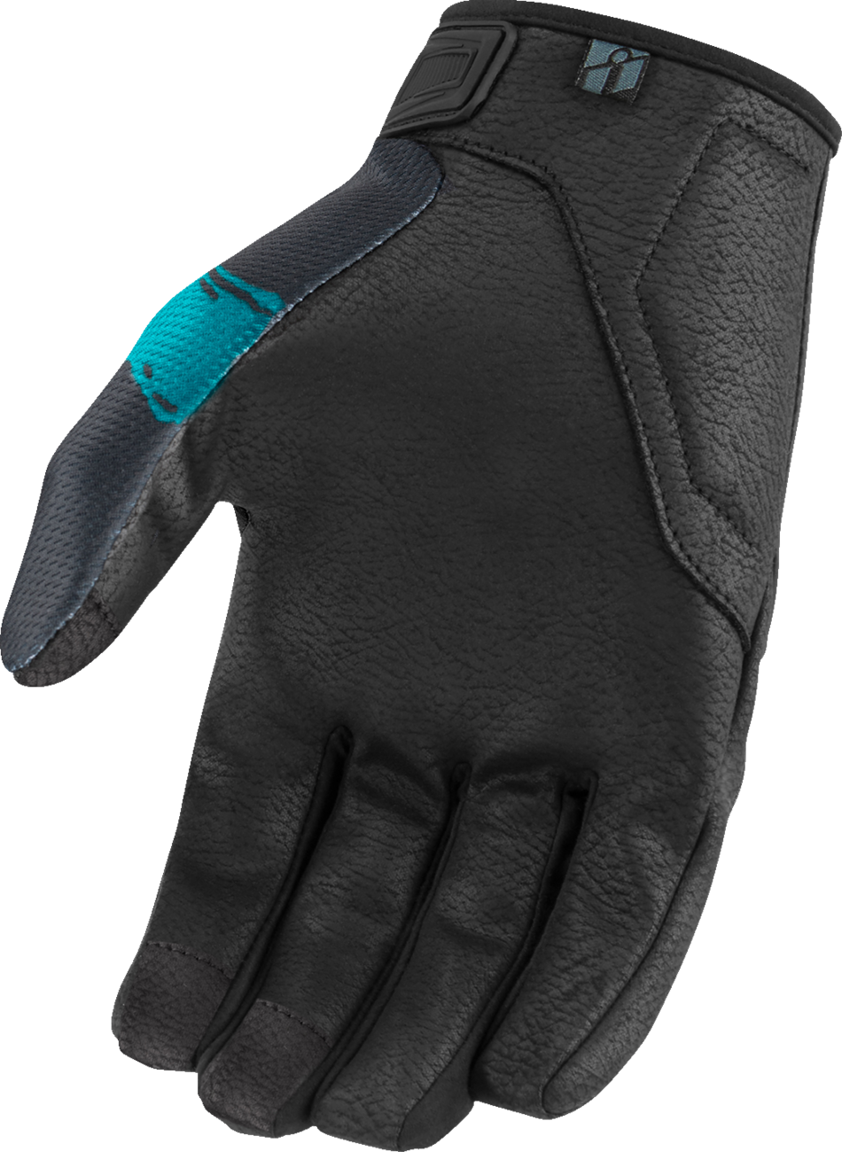 ICON Hooligan™ Munchies Gloves - Teal - Medium 3301-4797
