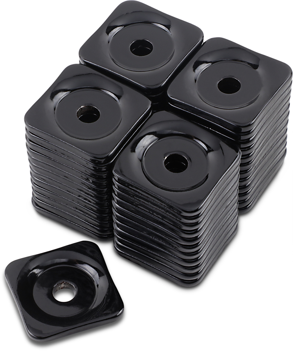 WOODY'S Support Plates - Black - Square - 48 Pack ASG-3810-48