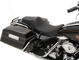 DRAG SPECIALTIES Predator III Seat - Double Diamond - Black Stitched FIT 99-07 FLHR,06-07 FLHX 0801-1129