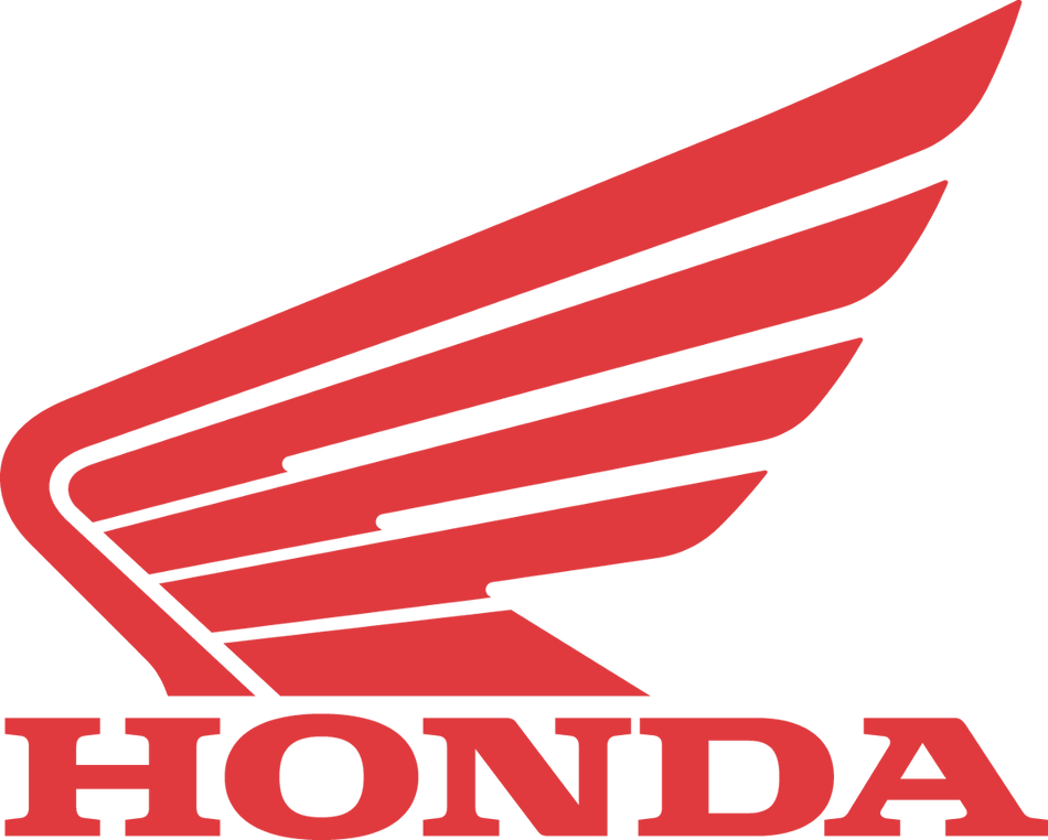 Calcomanías con logotipo de FACTORY EFFEX - Honda Wing - Rojo - Paquete de 3 04-2678