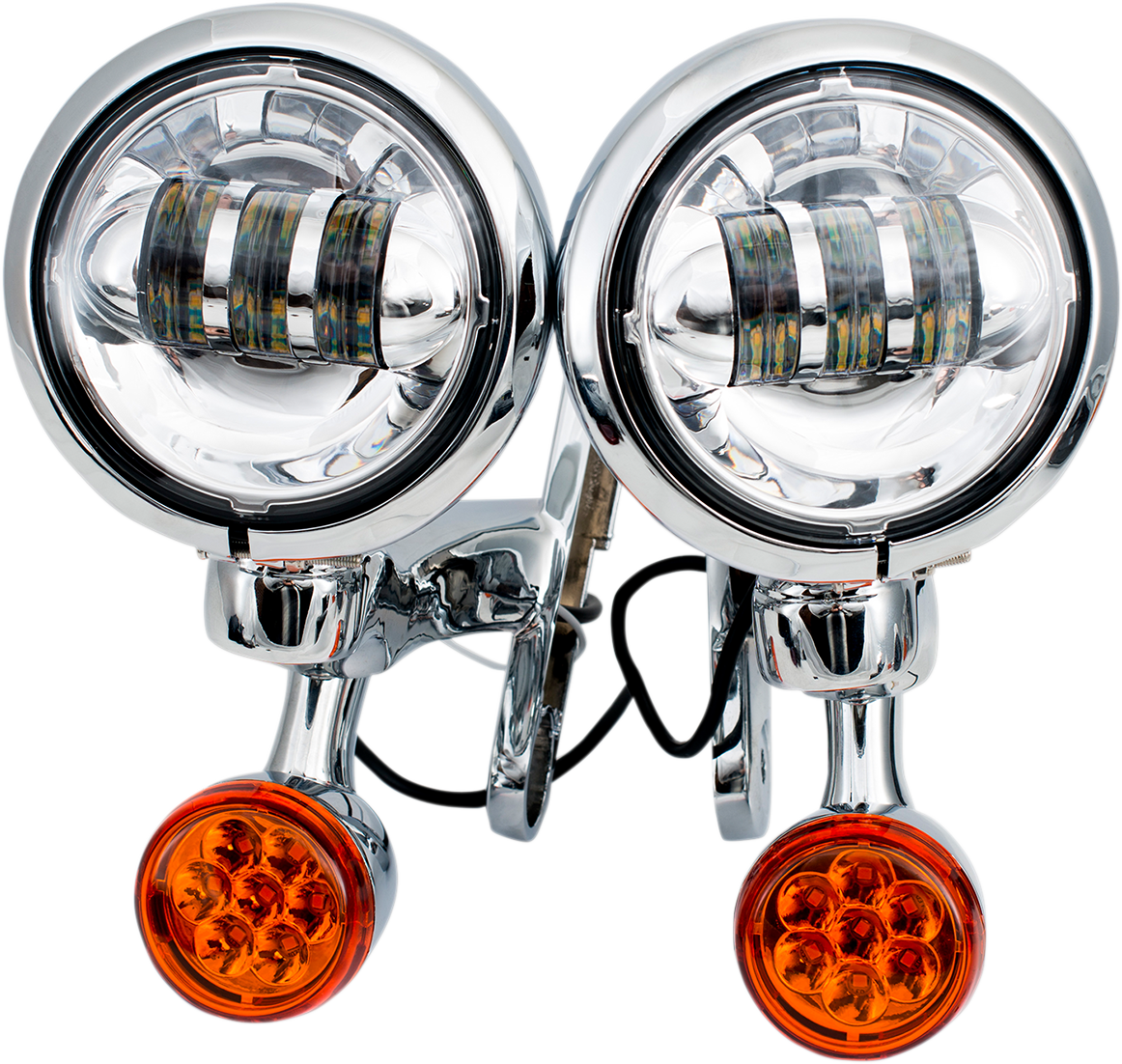 RIVCO PRODUCTS LED Turn/Run Lights 4-1/2" - Chrome/Chrome MV185