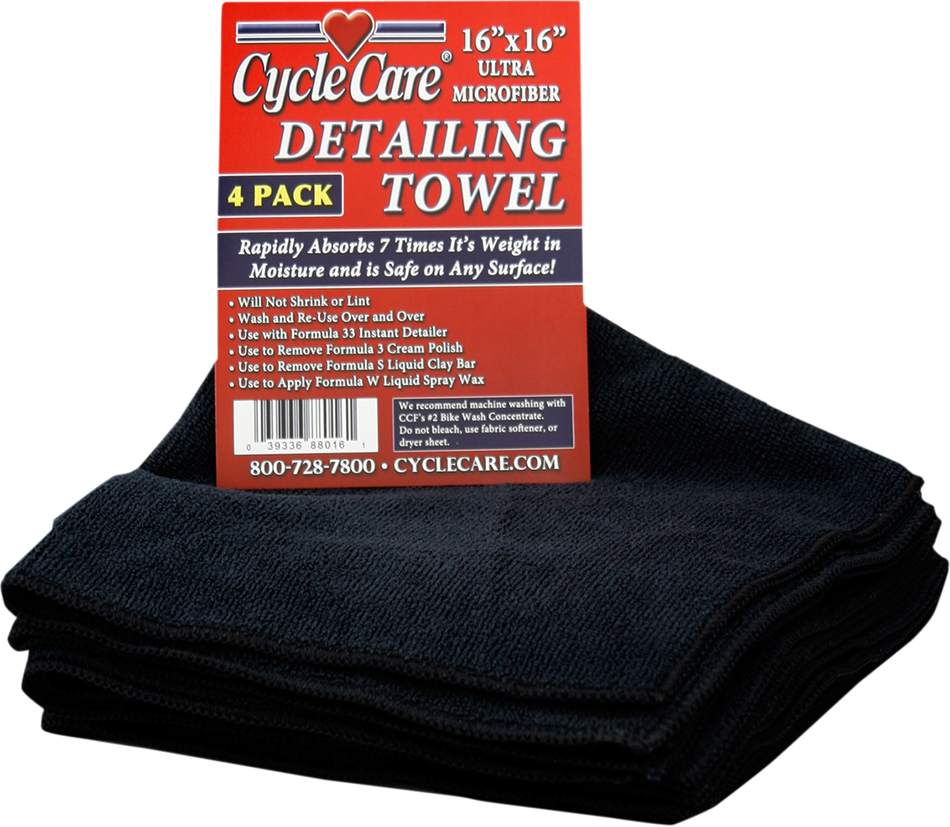 CYCLE CARE FORMULAS Micro Fiber Towel - 4 Pack 88016