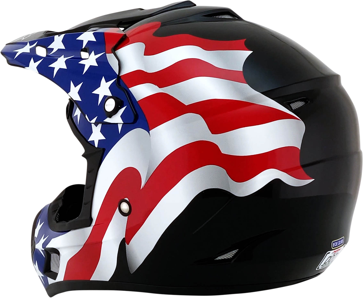 AFX FX-17 Helmet - Flag - Black - XS 0110-2368