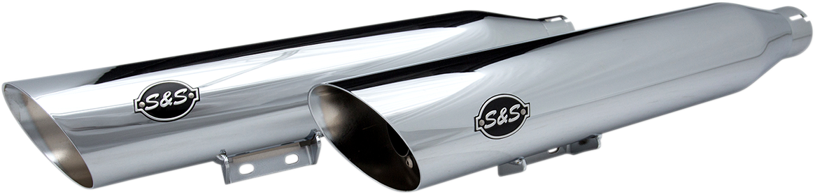 S&S CYCLE Slash Cut Race Mufflers - Chrome 550-0739