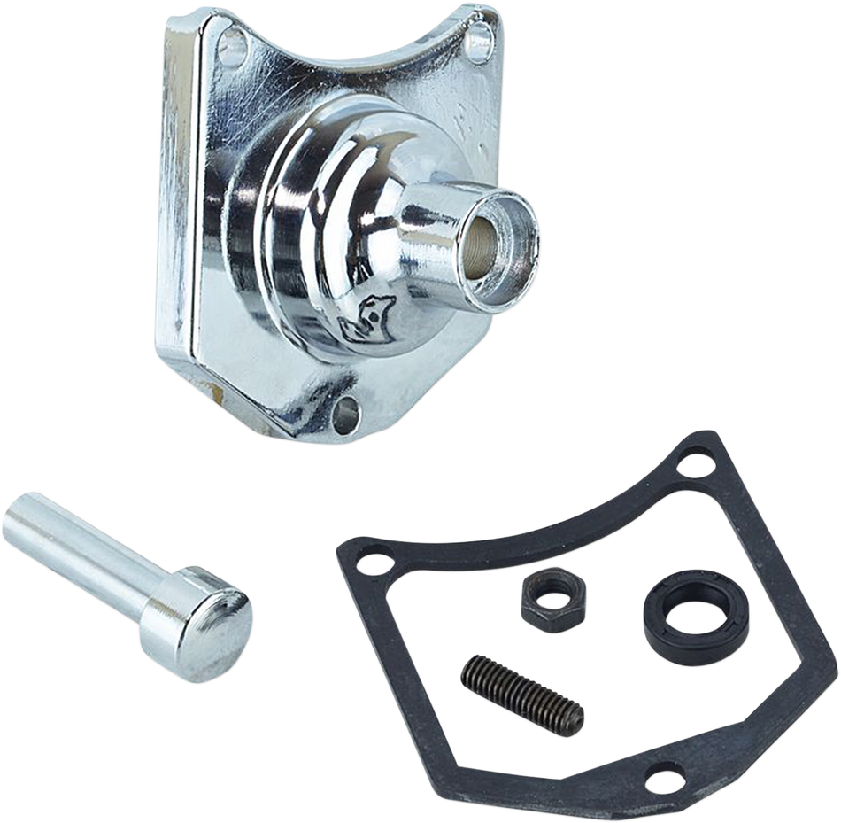 DRAG SPECIALTIES Solenoid End Cover - Starter Button - Chrome 79-4000