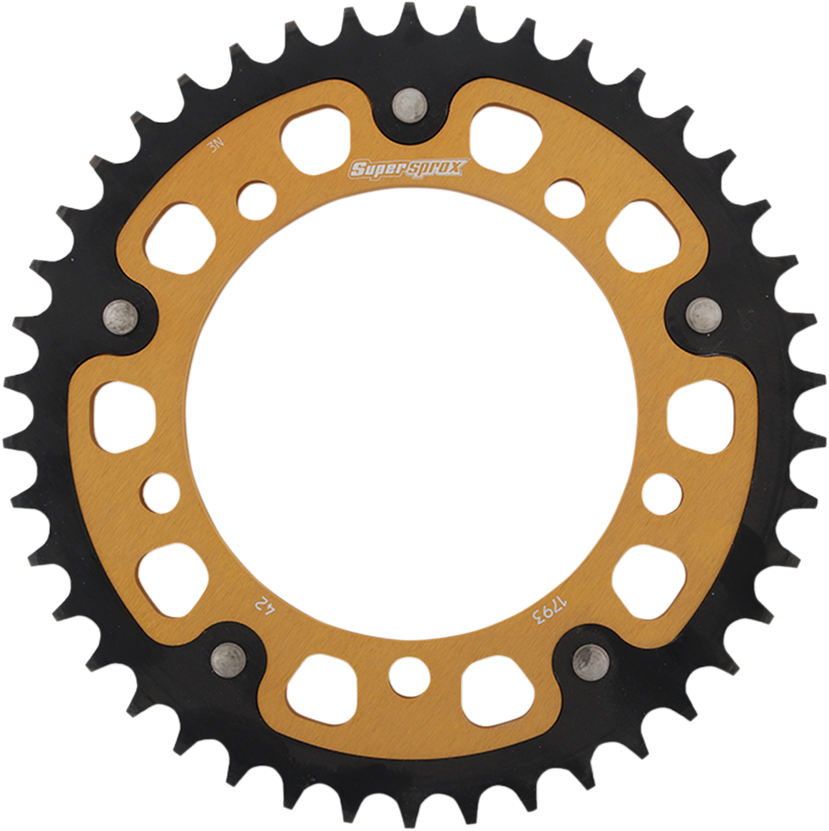 SUPERSPROX Stealth Rear Sprocket - 42 Tooth - Gold - Suzuki/Triumph RST-1793-42-GLD