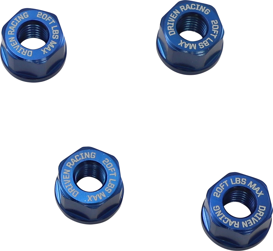 Tuercas de piñón de aluminio DRIVEN RACING - Azul - M8 x 1,25 DSN-02-BL 