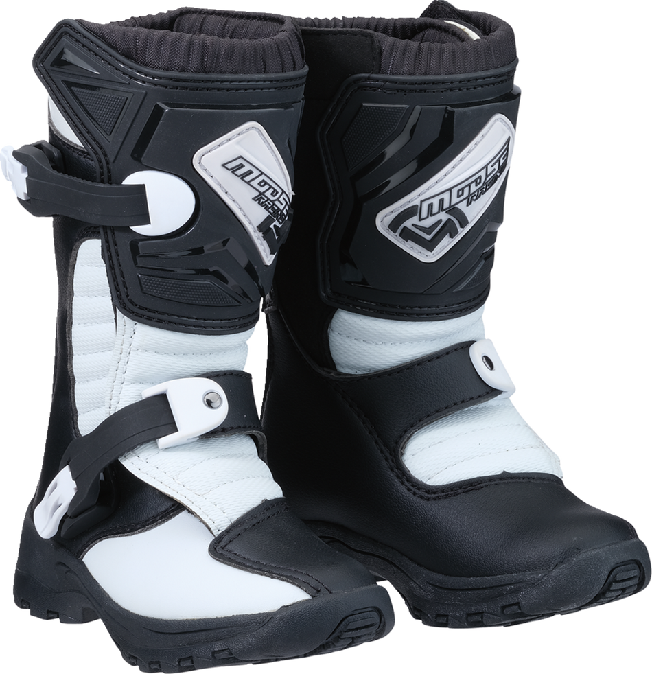 MOOSE RACING M1.3 Boots - Black/White - Size 6 3411-0435