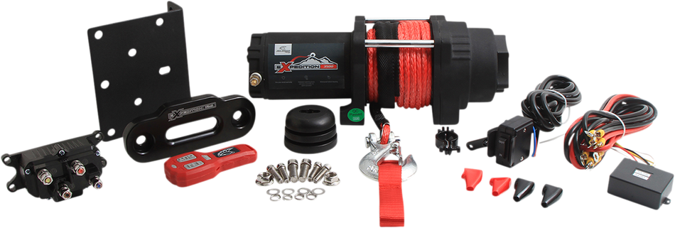 ALL BALLS Winch - 3500 LB - Synthetic Rope - 4 Bolt 431-01024