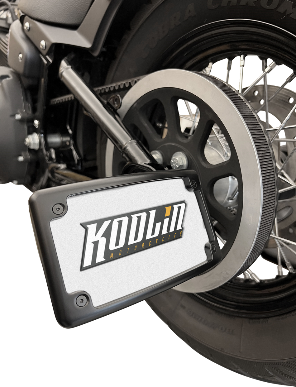 KODLIN MOTORCYCLE License Plate Bracket - M8 Softail - Black KUS20501