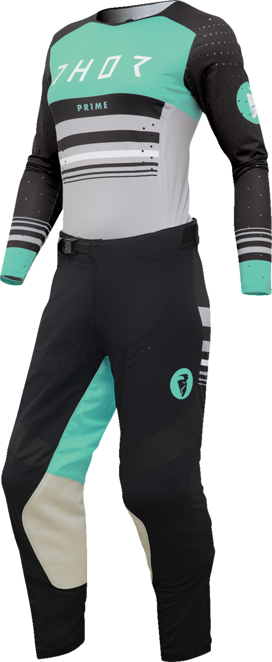 THOR Women's Prime Blaze Jersey - Black/Mint - XS 2911-0278