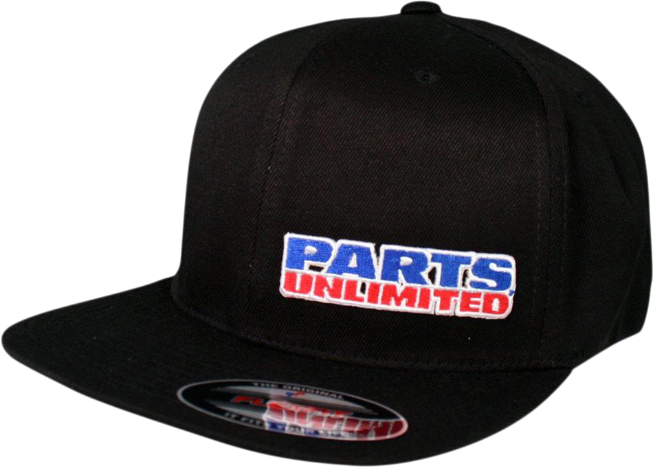 THROTTLE THREADS Parts Unlimited Flat Bill Hat - Black PSU24H12BKOR