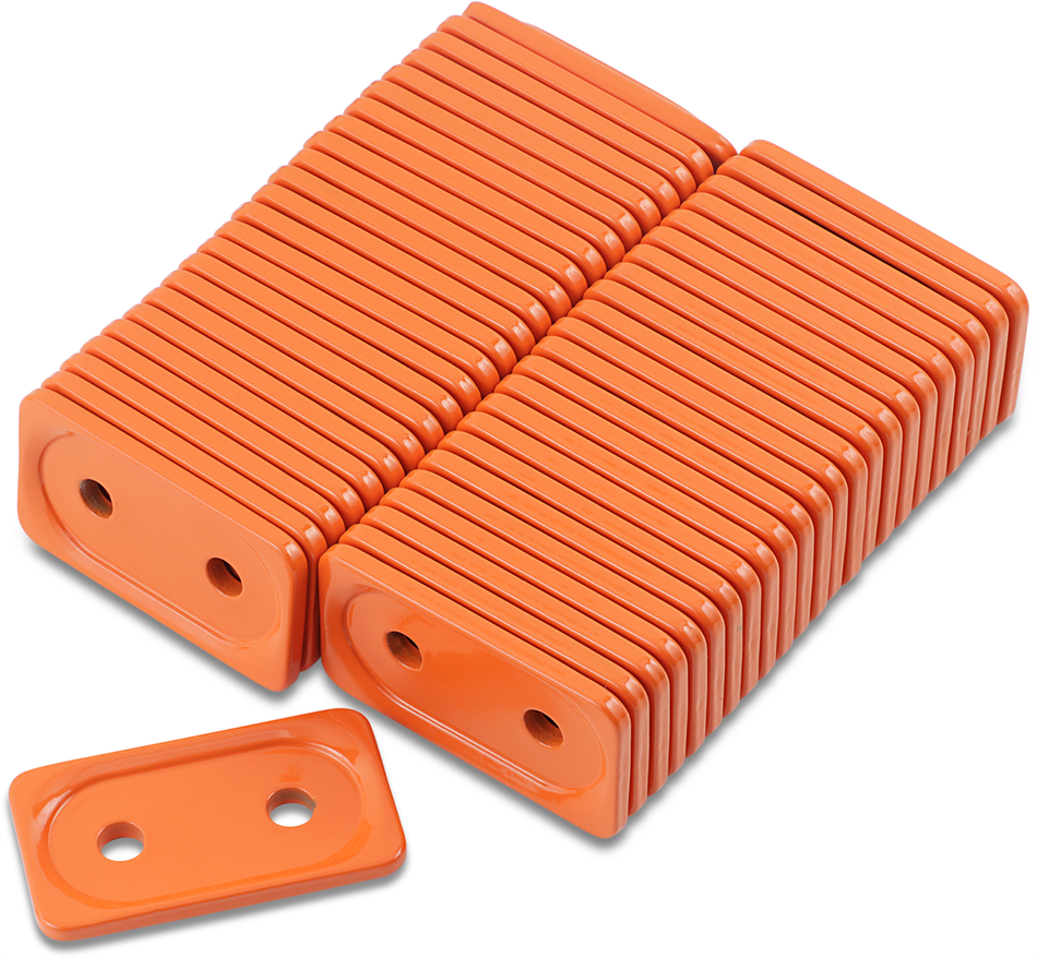 Placas de soporte WOODY'S - Naranja - Doble - Paquete de 48 ADG-3805-48 