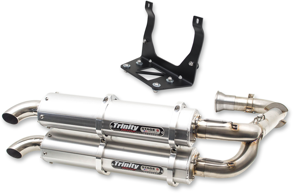 TRINITY RACING Stage 5 Dual Exhaust - Aluminum TR-4161D