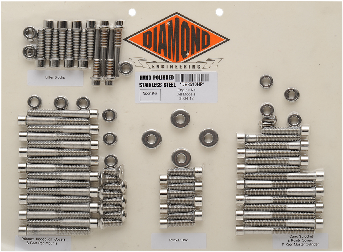 DIAMOND ENGINEERING Bolt Kit - Engine - XL DE8510H