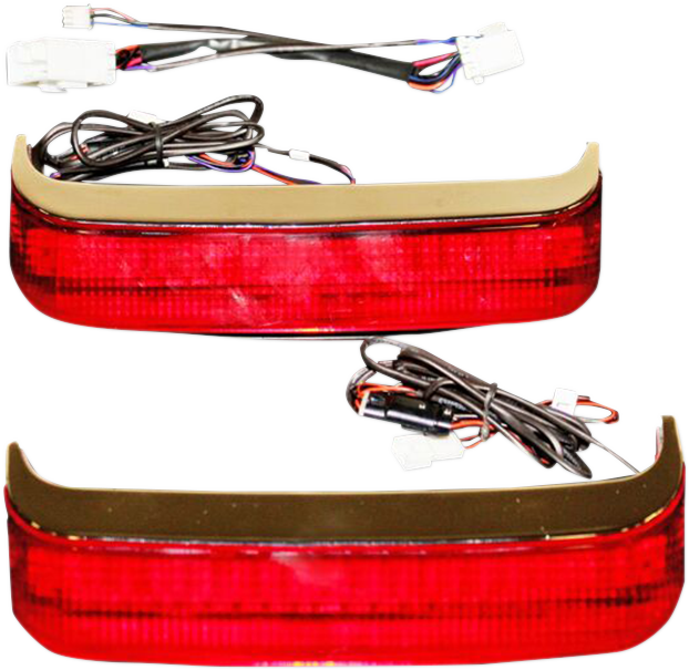 CUSTOM DYNAMICS Saddlebag LED Lights - '09-'15 CVO - Chrome/Red CD-SB-SS8-CR