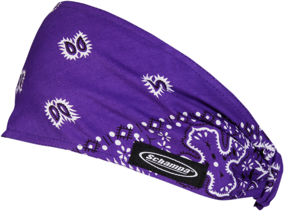 SCHAMPA & DIRT SKINS Mini Doo-Z Headwrap - Purple Paisley DZ02-223