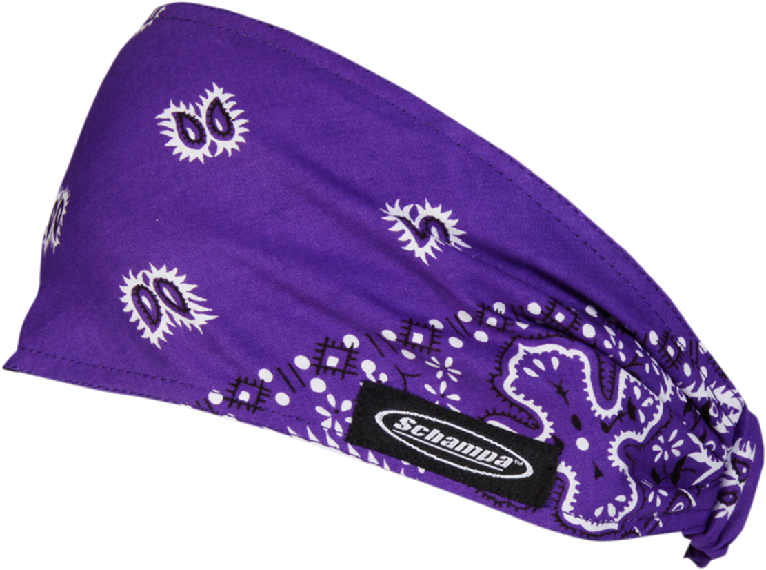 SCHAMPA & DIRT SKINS Mini Doo-Z Headwrap - Purple Paisley DZ02-223