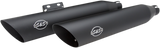 S&S CYCLE Slash Cut Race Mufflers - Black 550-0735