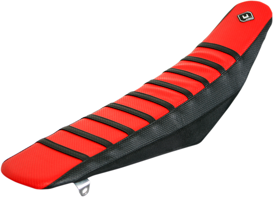 FLU DESIGNS INC. Pro Rib Seat Cover - Red/Black - CRF '09-'13 15502