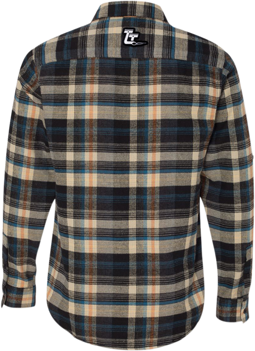THROTTLE THREADS Drag Specialties Plaid Flannel Shirt - Khaki - 2XL DRG25S82KH2R