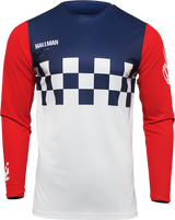 THOR Hallman Differ Cheq Jersey - White/Red/Blue - Medium 2910-6578