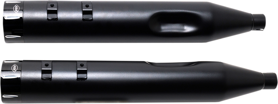 Silenciadores S&amp;S CYCLE de 4,5" - Negro con trazador negro 550-0625