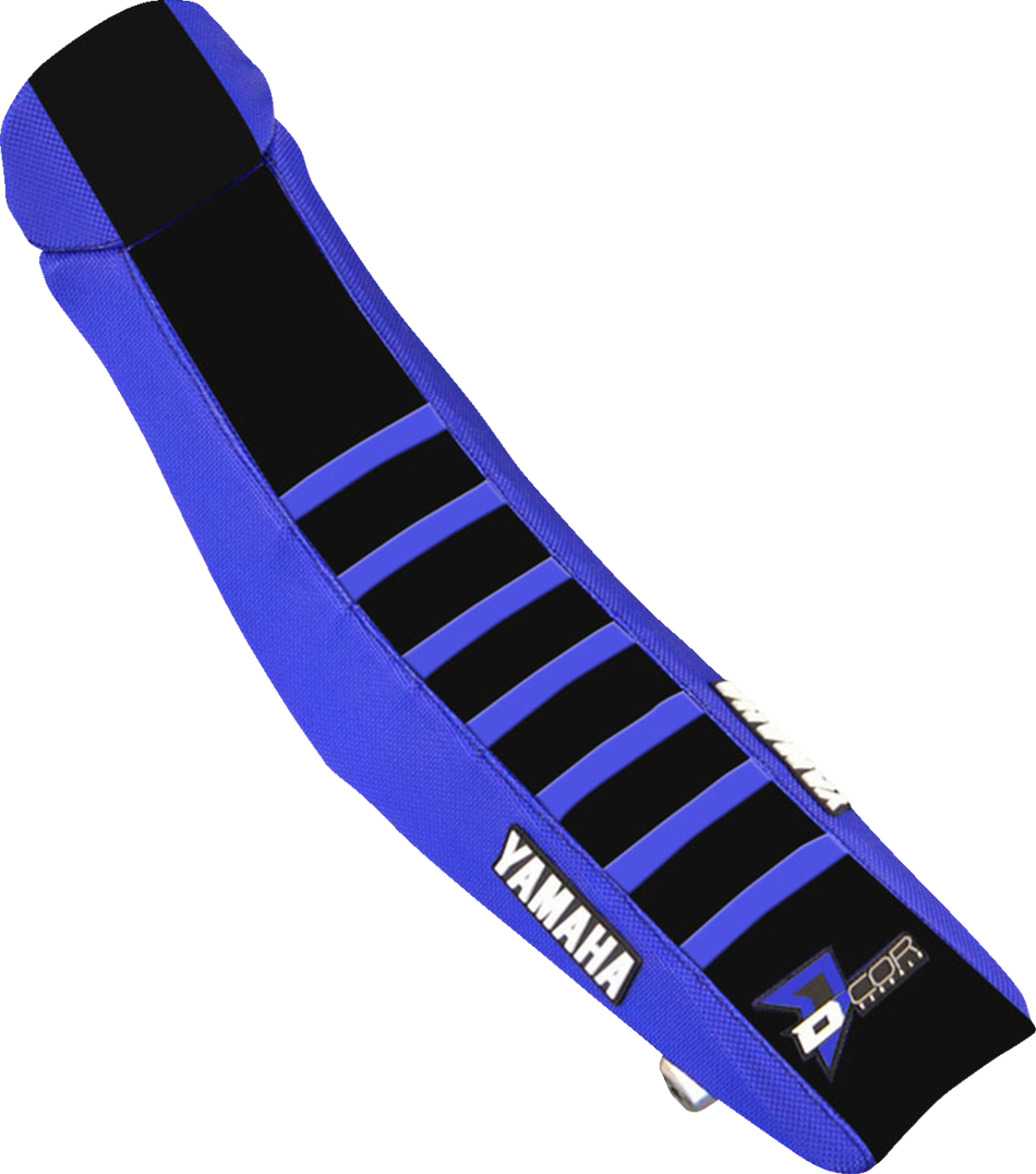 D'COR VISUALS Seat Cover - Blue/Black w/ Blue Ribs - YZ '22-'23 30-50-143