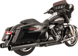 S&S CYCLE El Dorado Dual Exhaust System - Black - Black Thruster 550-0700C