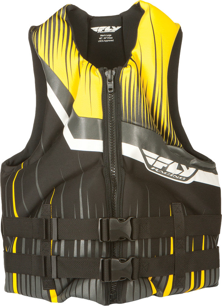 FLY RACING Neoprene Life Vest Black/Yellow Xs 142424-300-010-14