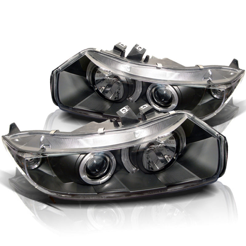 Spyder Honda Civic 06-08 2Dr Projector Headlights LED Halo Black High H1 Low H1 PRO-YD-HC06-2D-HL-BK 5010780