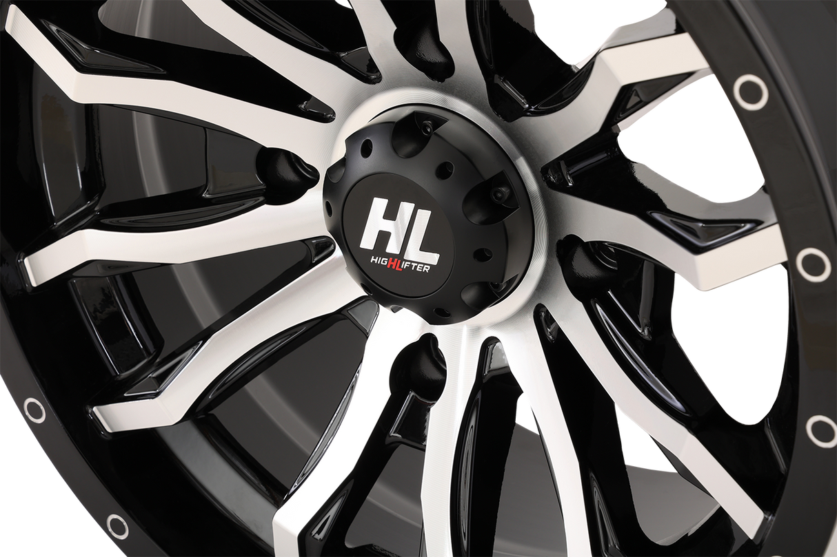 HIGH LIFTER Wheel - HL21 - Front/Rear - Gloss Black w/Machined - 14x7 - 4/137 - 4+3 (+10 mm) 14HL21-1137