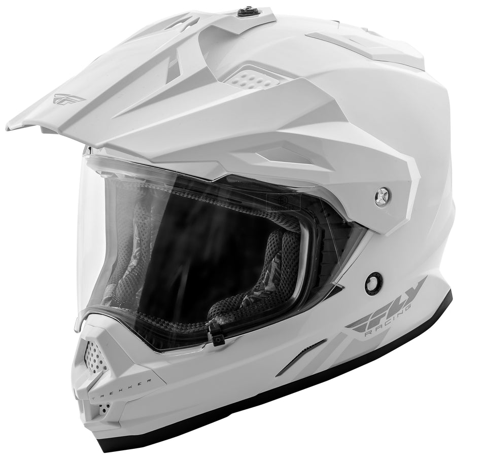 FLY RACING Trekker Solid Helmet White Md 73-7013M